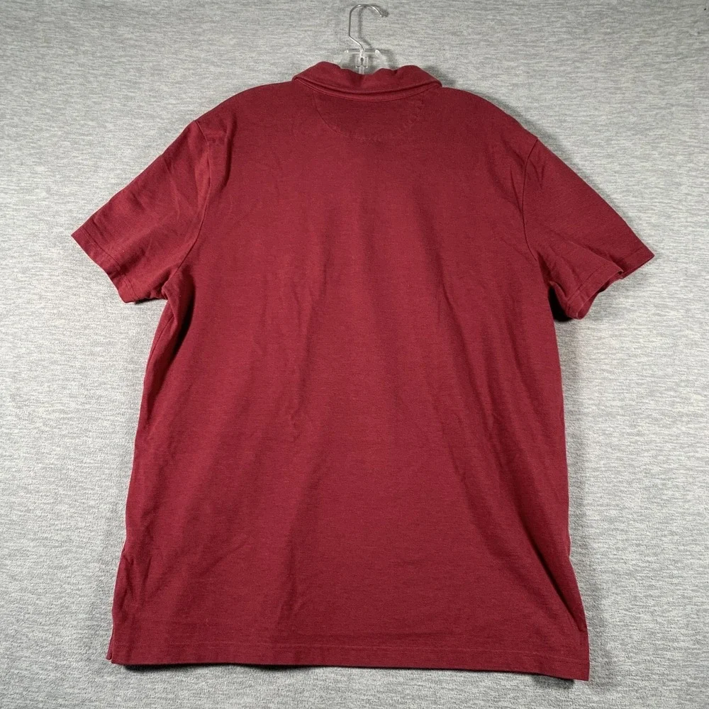 Banana Republic Polo Shirt Mens XL Red Performance Pique Pocket Stretch